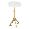 Maurice Side Table White & Gold