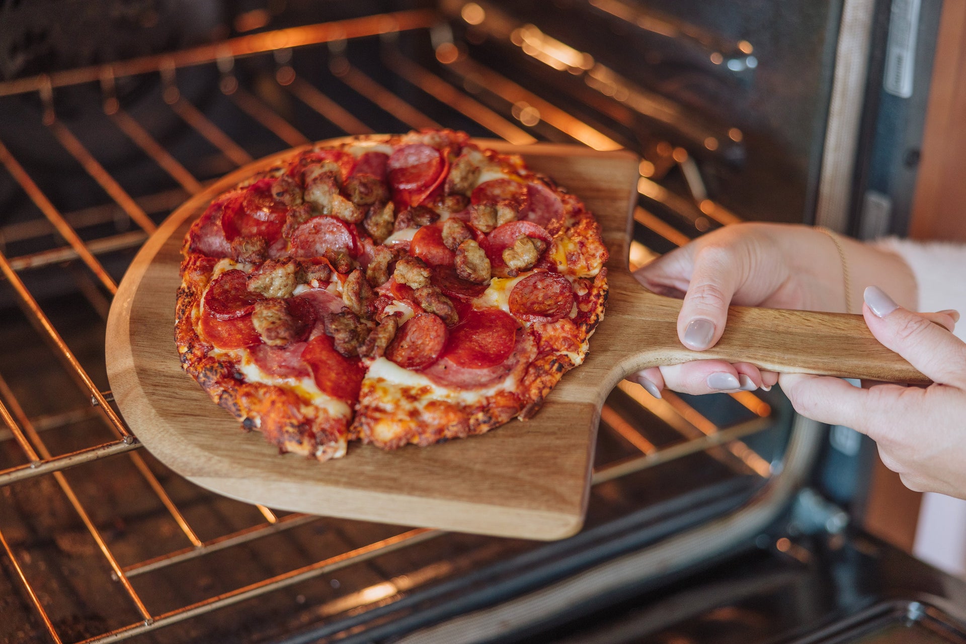 Acacia Personal Pizza Peel Serving Board Paddle Set of 2