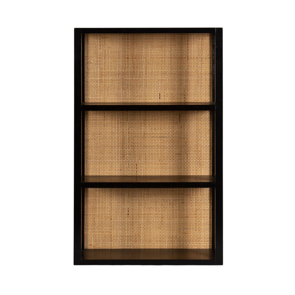 Ori Rattan/Wood Wall Shelf