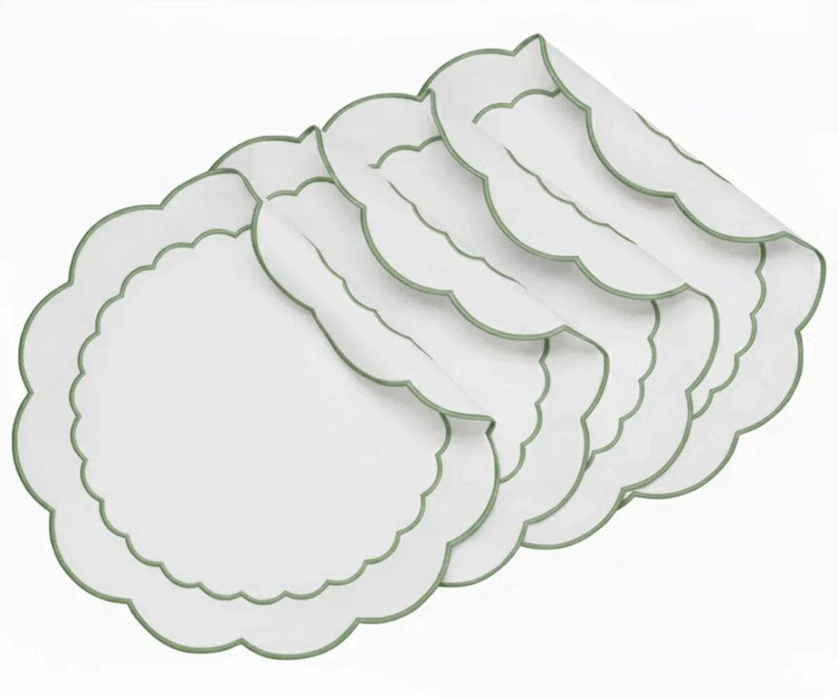 Round Cloth Placemats - Sage Green