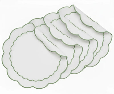 Round Cloth Placemats - Sage Green