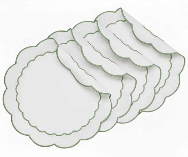 Round Cloth Placemats - Sage Green