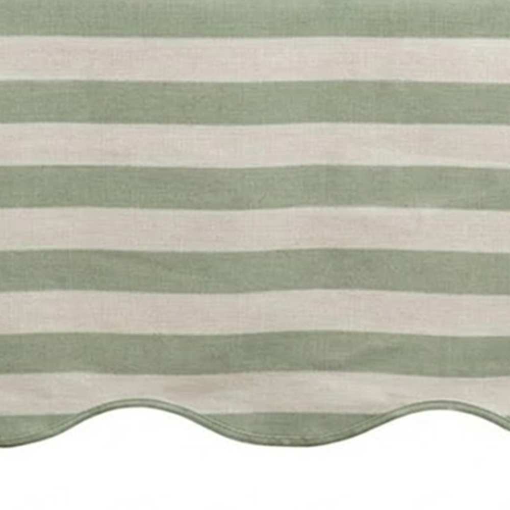 Scalloped Edge Tablecloth - Striped