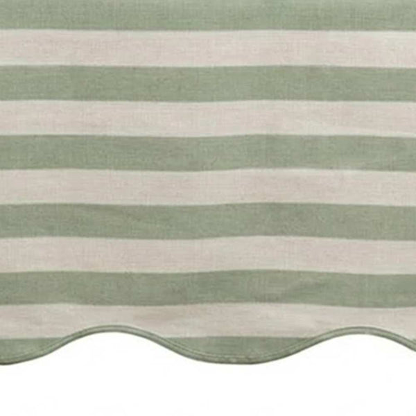 Scalloped Edge Tablecloth - Striped
