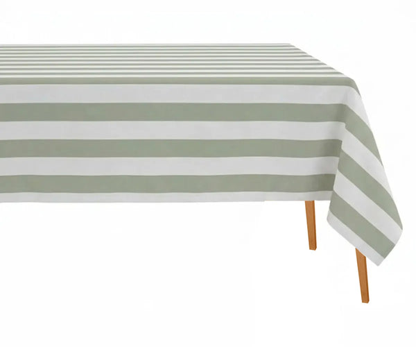 Striped Cotton Linen Tablecloth