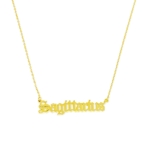 Old English Zodiac Necklace - Gifts for You 'n Me
