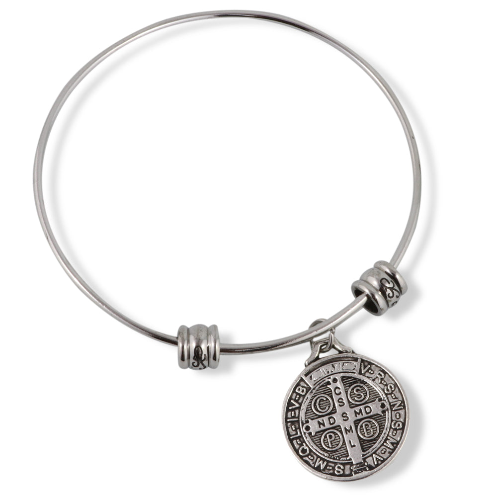 St Benedict Bracelet | Medal San Benito Religious Jewelry Bracelet Bangle