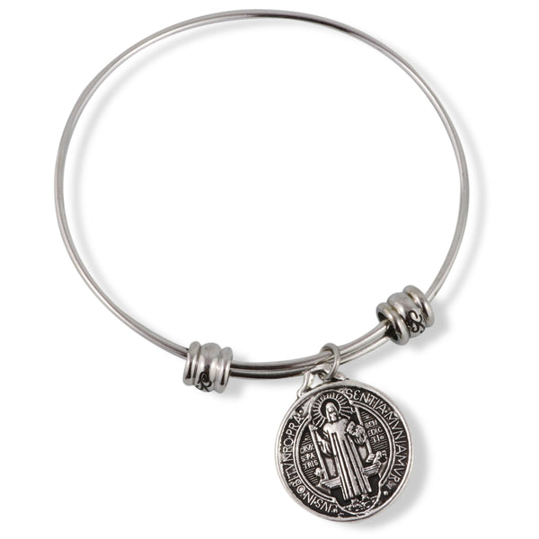 St Benedict Bracelet | Medal San Benito Religious Jewelry Bracelet Bangle