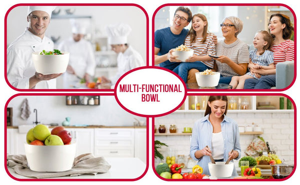 Salad Set Bowl With Acacia Servers