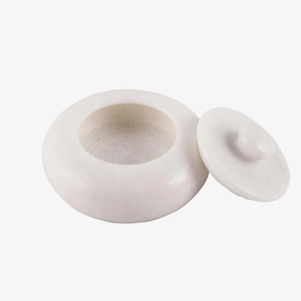 Salero Marble Salt Cellar with Lid