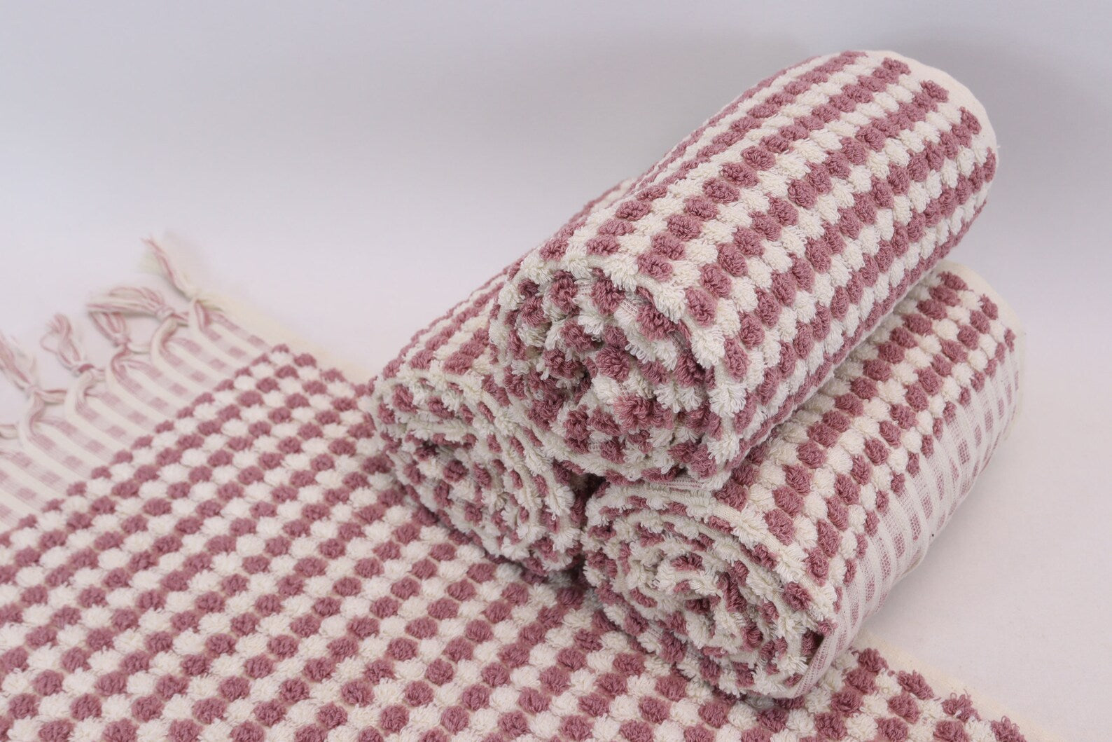 Bubble Salmon Terry Hand Towel