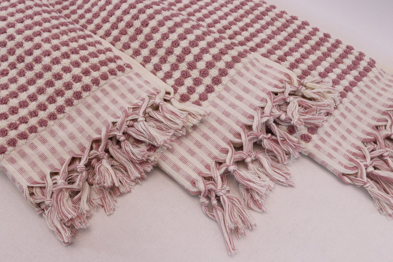 Bubble Salmon Terry Hand Towel