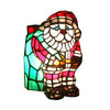 Santa Standing Tiffany-Inspired Lamp Glass Tabletop - No Bulb