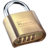 Padlocks, Combination, Resettable, Brass Coating, 2