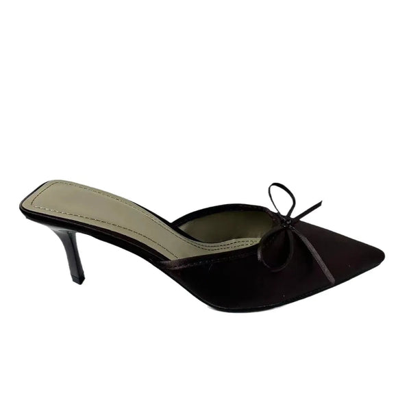 Satin Pointed Toe Pumps