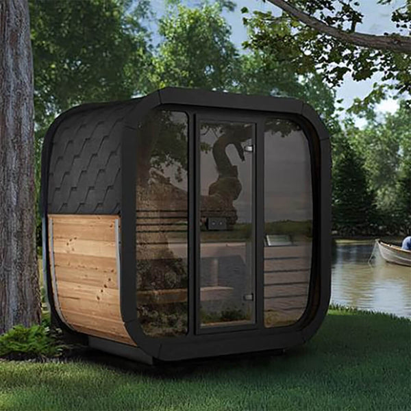 SaunaLife Model CL4G 3-Person Cube-Series Luxury Wooden Outdoor Home Sauna Kit [SL-MODELCL4G] (SAK92610)