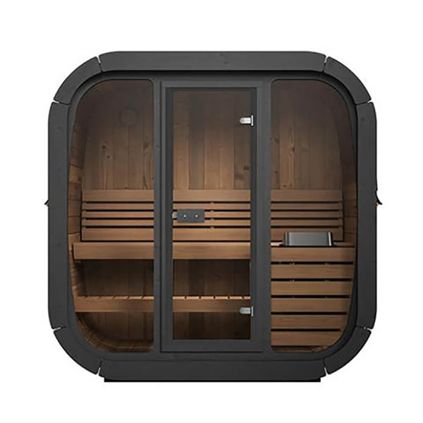SaunaLife Model CL4G 3-Person Cube-Series Luxury Wooden Outdoor Home Sauna Kit [SL-MODELCL4G] (SAK92610)