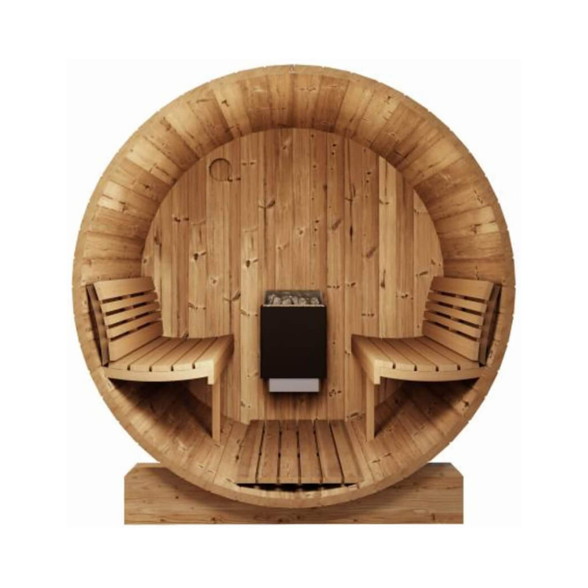 SaunaLife Model E8 Ergo Series 6-Person Outdoor Thermo-Spruce Sauna Barrel [SL-MODELE8] (SAK31809)