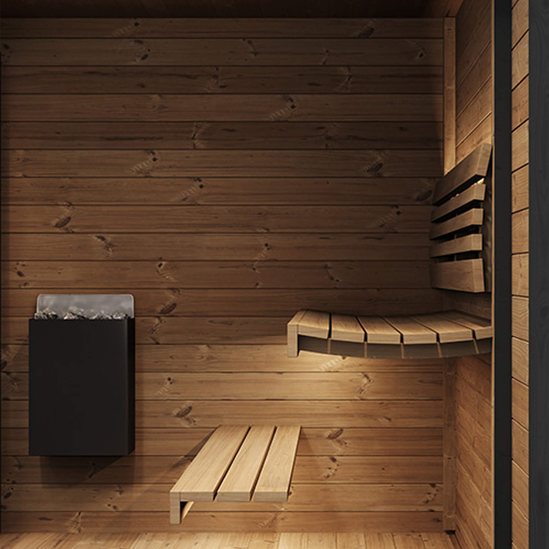 SaunaLife Model GL6 Luxury-Series Outdoor 4-Person Home Sauna Kit [GL6] (SAK41025)