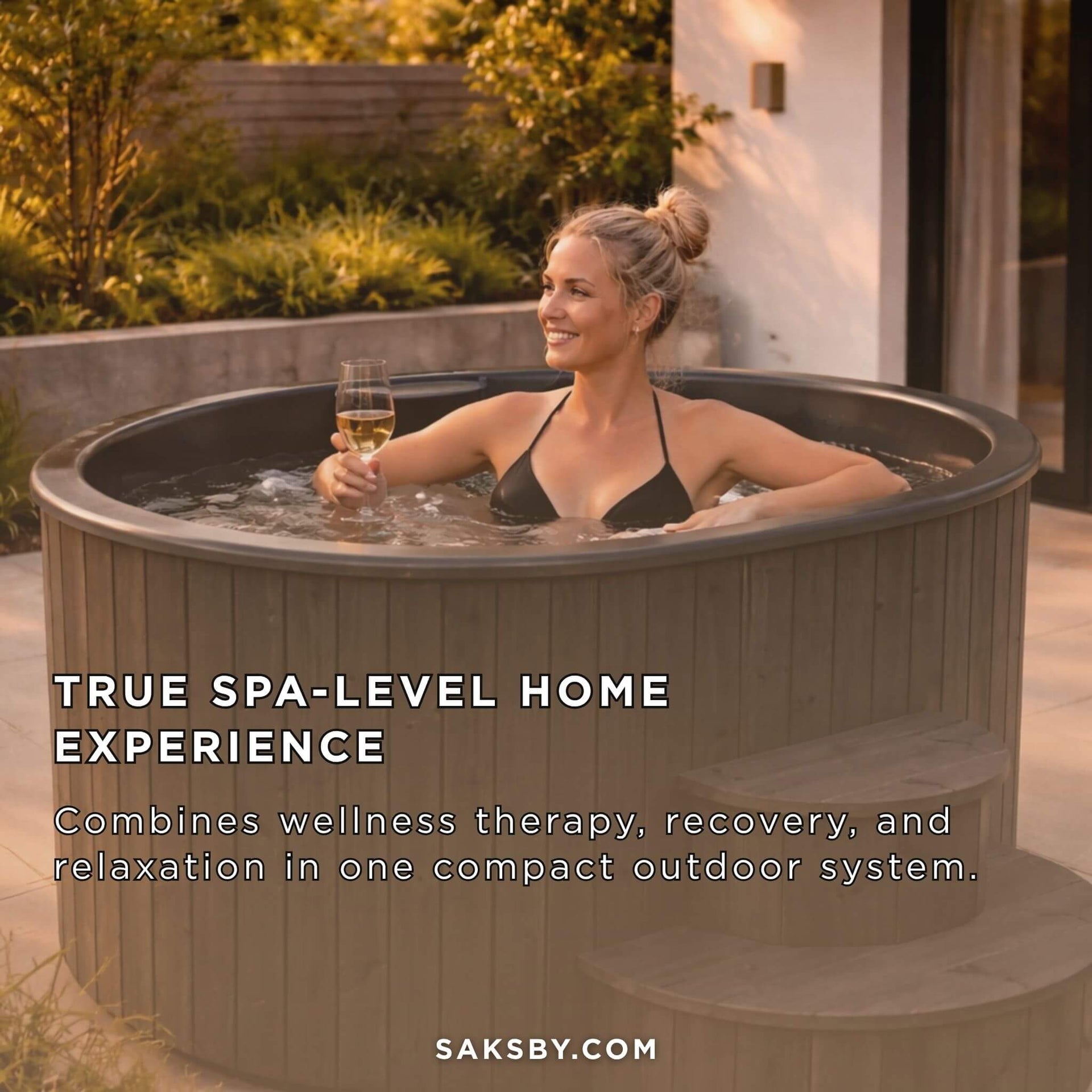 SaunaLife Model S2N/B Premium 2-Person Cold Plunge And Hot Immersion Tub [MODEL-S2N/B] (SAK18296)