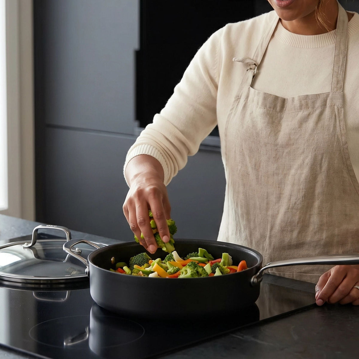 Ceramic Nonstick Sauté Pan, 4-Qt