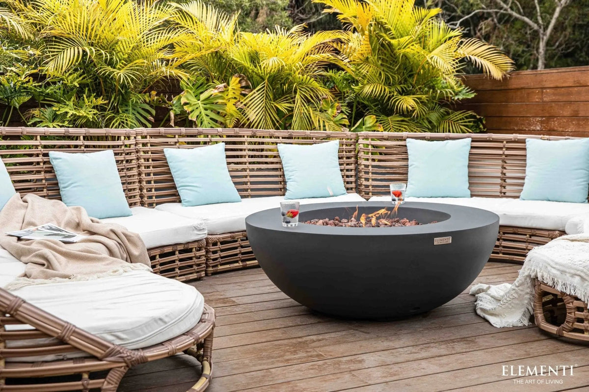 Lunar Bowl Sculptural GFRC Fire Table — Elementi