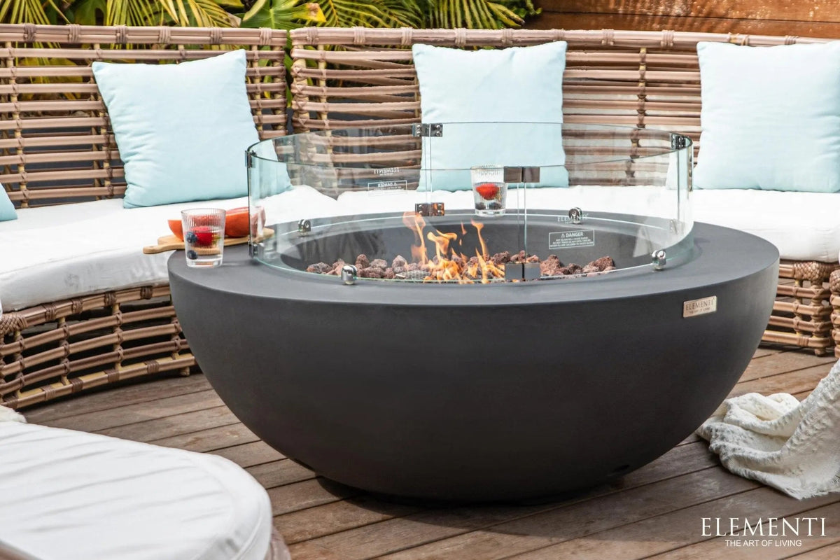 Lunar Bowl Sculptural GFRC Fire Table — Elementi