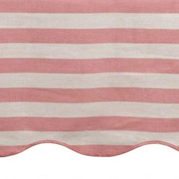 Scalloped Edge Tablecloth - Striped