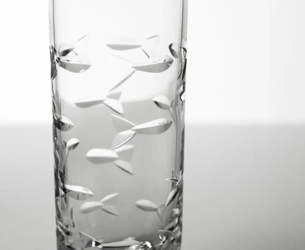 School of Fish Etched Glassware