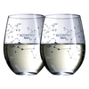 Set of 2 Zodiac Sign Wine Glasses with 2 Wooden Coasters by The Wine Savant - Astrology Drinking Glass Set with Etched Constellation Tumblers for Juice, Water Home Bar Horoscope Gifts 18oz (Scorpio)