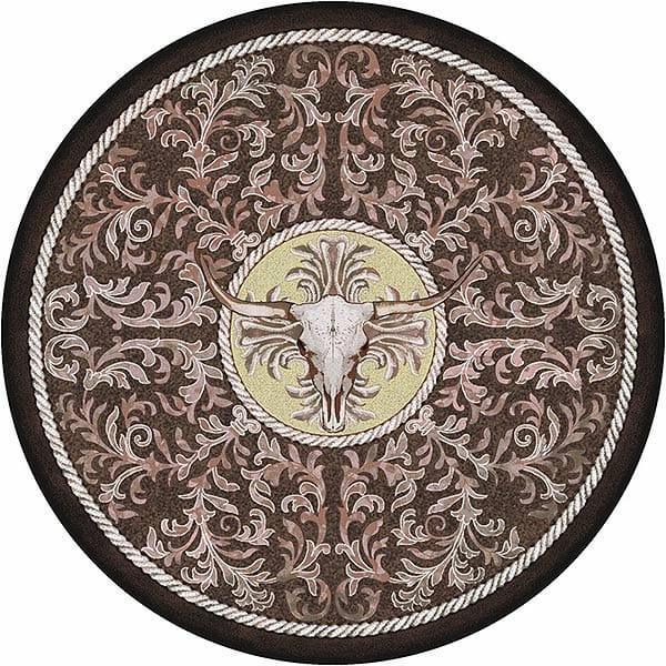 Scrimshaw Ranch 8' Round Rug - Gifts for You 'n Me