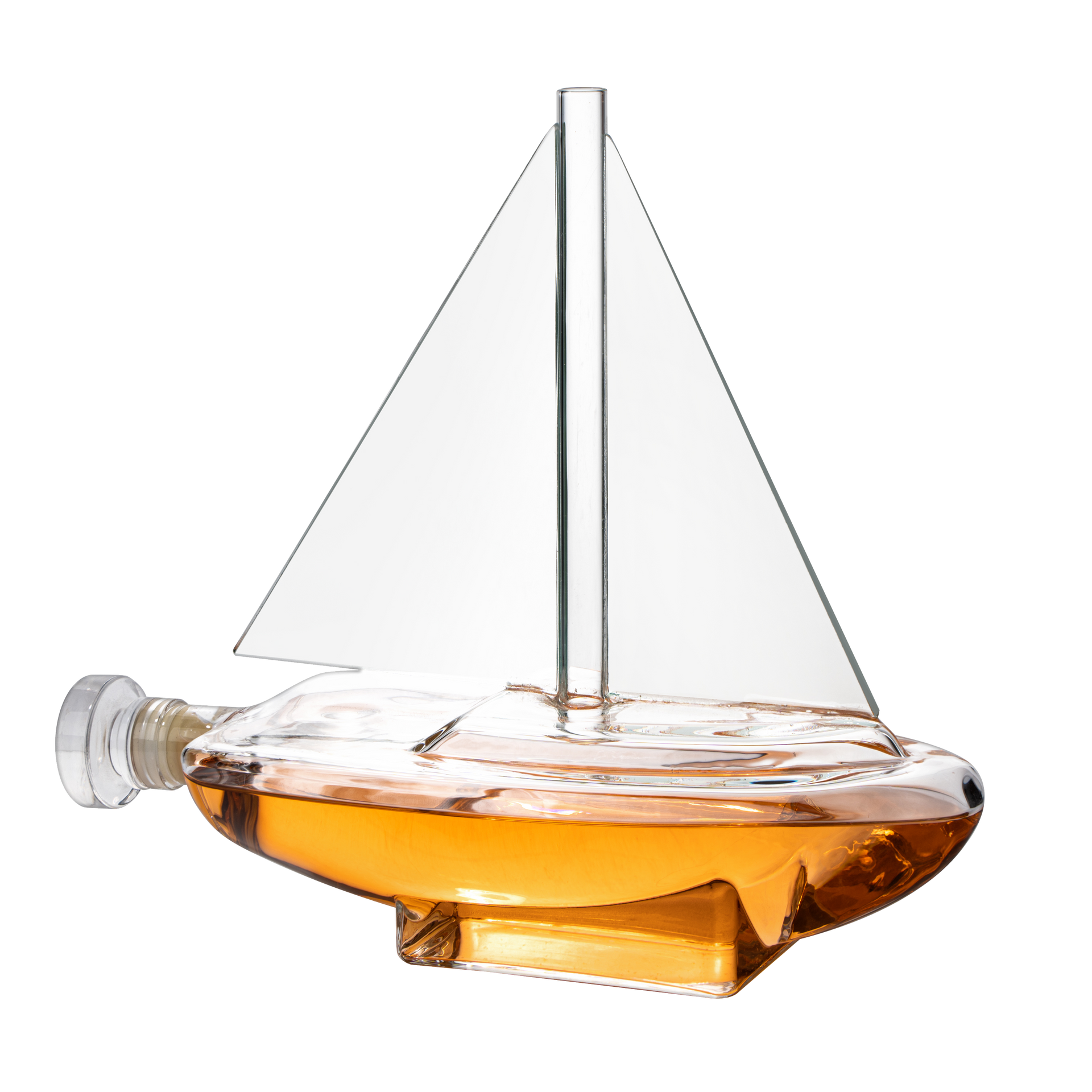 Sailboat Whiskey & Wine Decanter Ship - The Wine Savant Ship Decanter Set 750ml - Drink Dispenser for Wine, Whiskey, Ship In A Bottle Decanters Bar Set, Liquor Scotch Bourbon, Boating Mariner Gifts