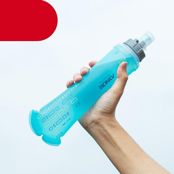 SD24 500ML Sports Hydration Experts Kettle BPA Free Soft Flask Water Bottle Mode Pull Switch Or Rotary Switch Soft Flask Collapsible Sports Water Bottle for Hydration Pack for Running Hiking Cycling Climbing