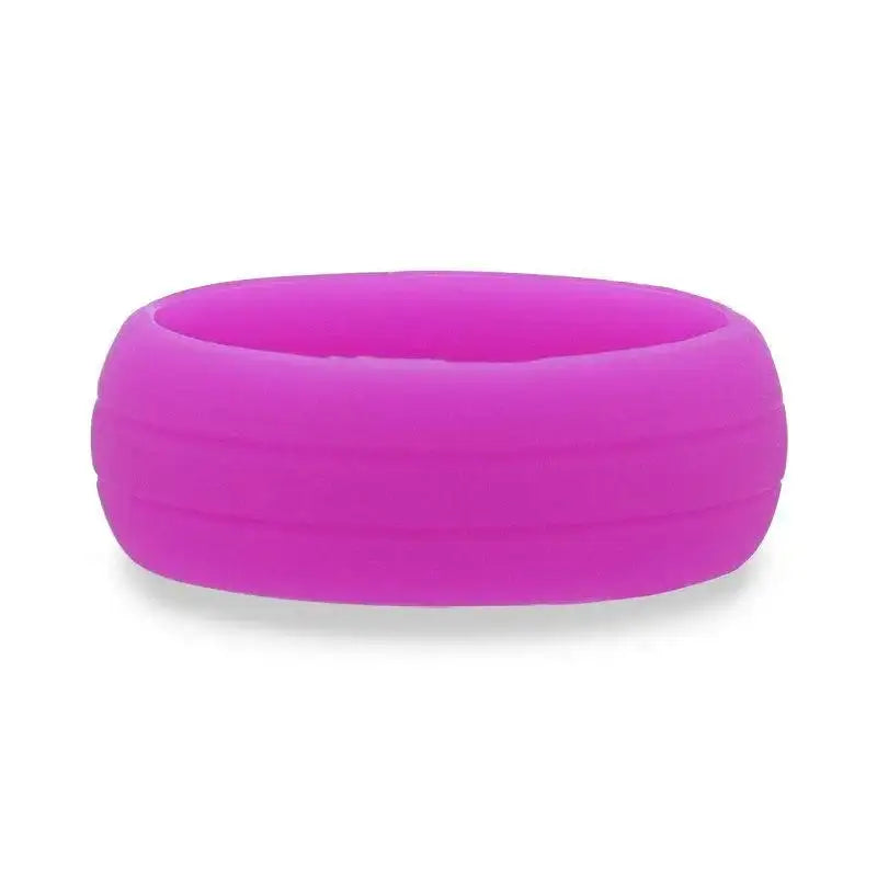 AMARIS Dual Groove Silicone Ring for Men and Women Purple Comfort Fit Hypoallergenic Thorsten - 8mm