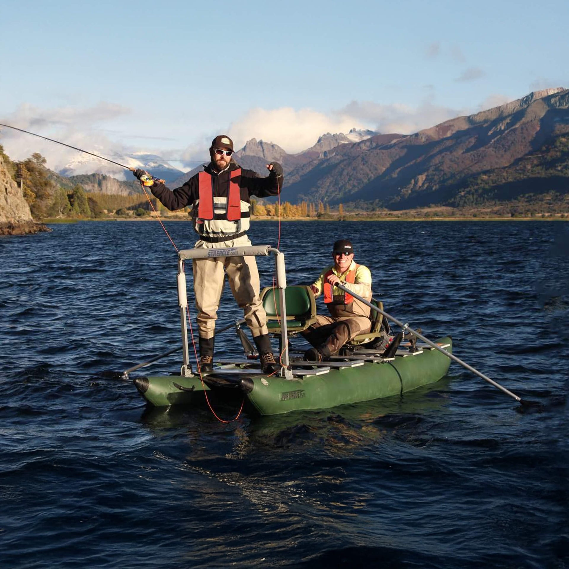 Sea Eagle 375FC FoldCat 2-Persons Inflatable Fishing Lightweight Pontoon Boat [375FCK] (SAK34652)