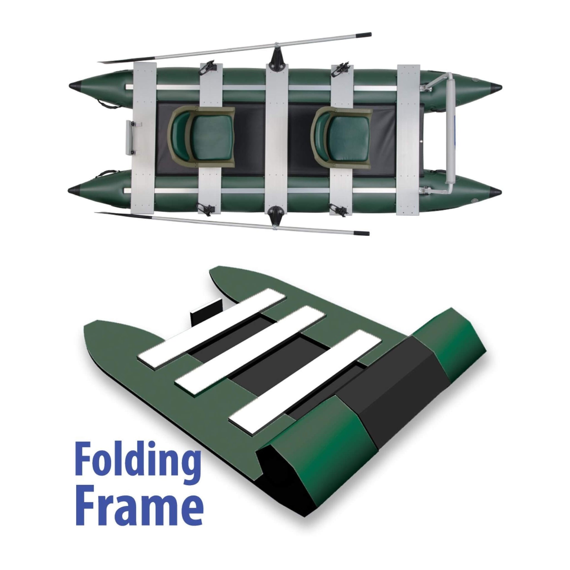 Sea Eagle 375FC FoldCat 2-Persons Inflatable Fishing Lightweight Pontoon Boat [375FCK] (SAK34652)