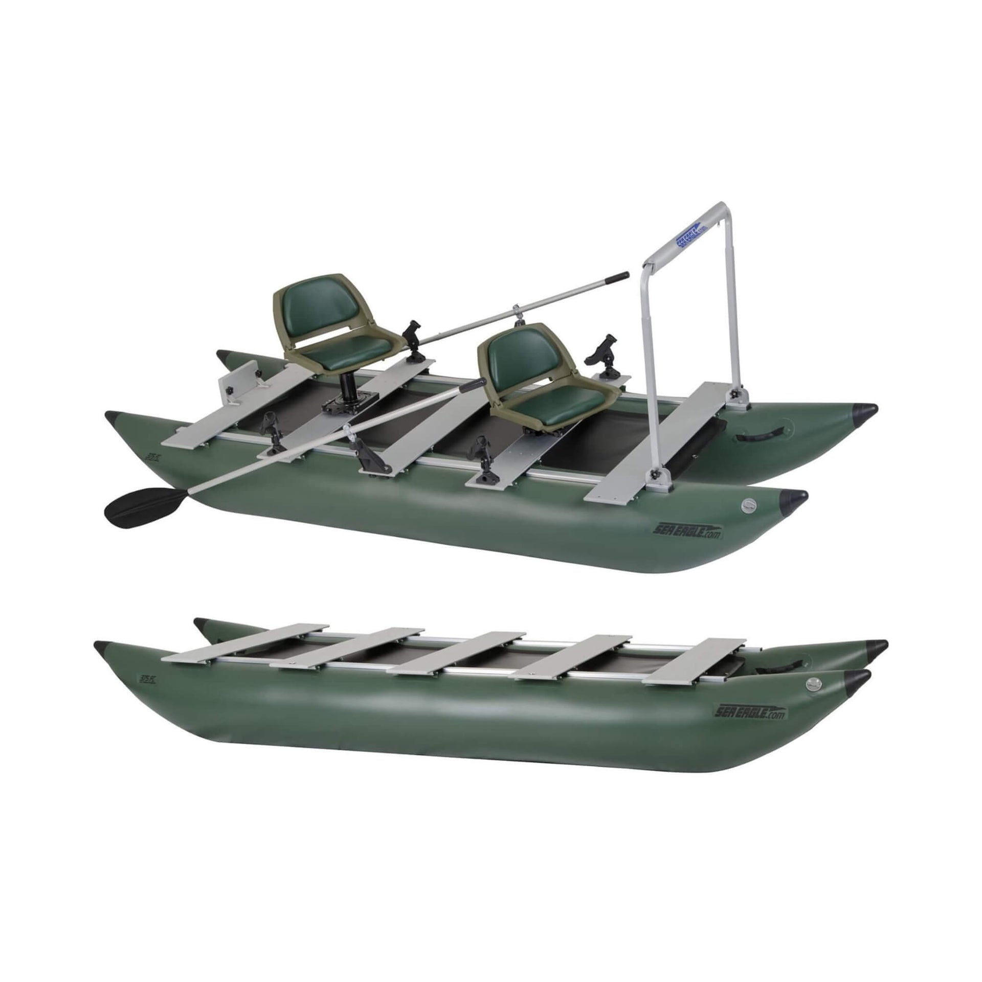Sea Eagle 375FC FoldCat 2-Persons Inflatable Fishing Lightweight Pontoon Boat [375FCK] (SAK34652)