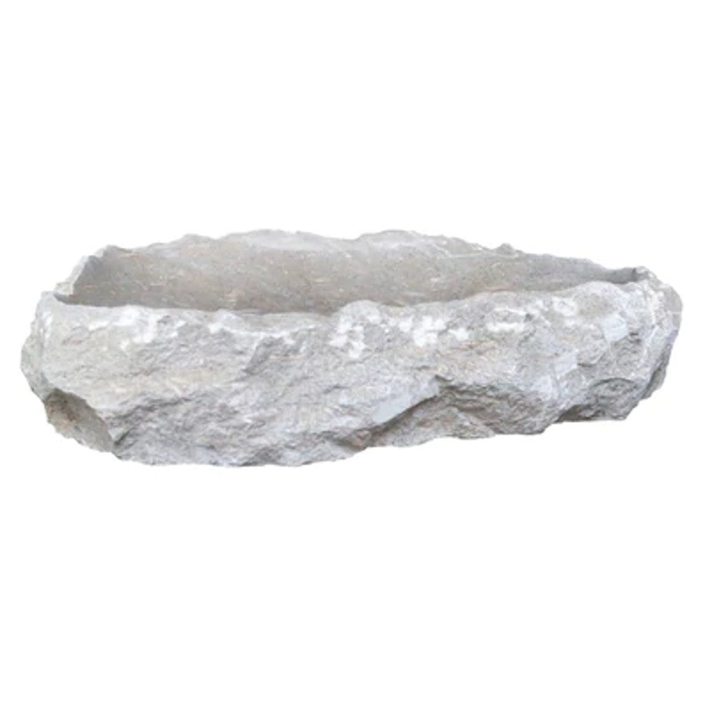 Seagrass Fossil Limestone Rustic Natural Stone Vessel Sink (W)18