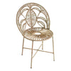 Woven Seagrass and Iron Accent Chair