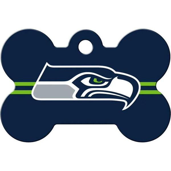 Seattle Seahawks NFL Pet ID Tag - Large Bone - Gifts for You 'n Me