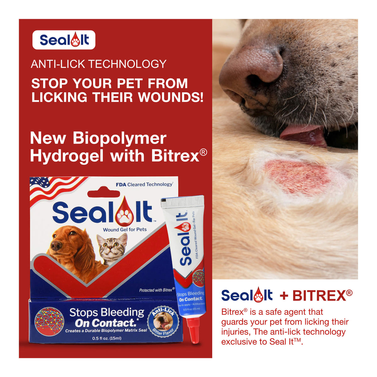 Seal It Wound & Blood Stop Gel for Dogs & Cats