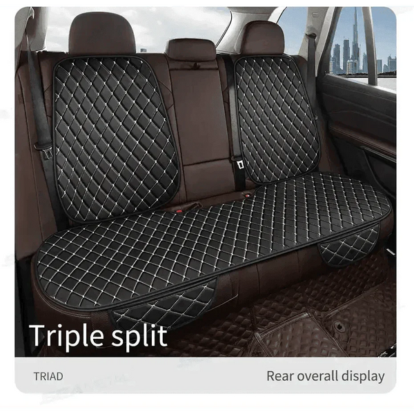 Black Quilted Leather Car Seat Covers