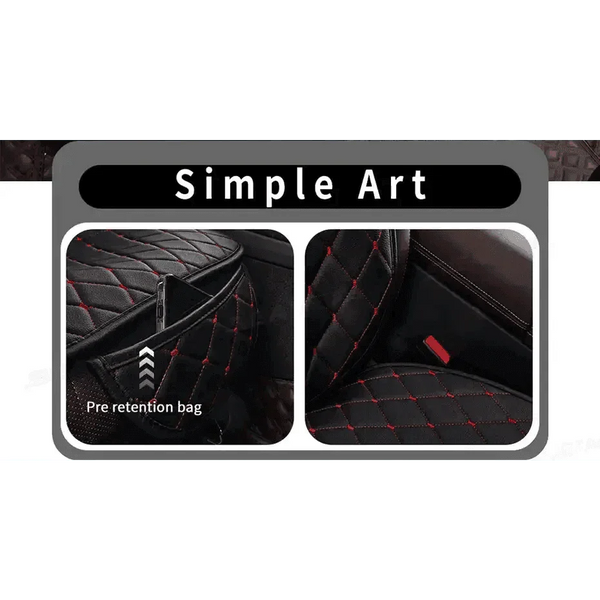 Black Quilted Leather Car Seat Covers