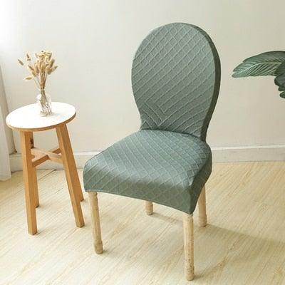 Seat Covers for Dining Room Chairs Stretch Round Home Seat Cover Jacquard Spandex Slipcovers Protector Case Chair Cover Stretch for Kitchen Hotel Banquet Stool Cover