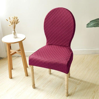Seat Covers for Dining Room Chairs Stretch Round Home Seat Cover Jacquard Spandex Slipcovers Protector Case Chair Cover Stretch for Kitchen Hotel Banquet Stool Cover