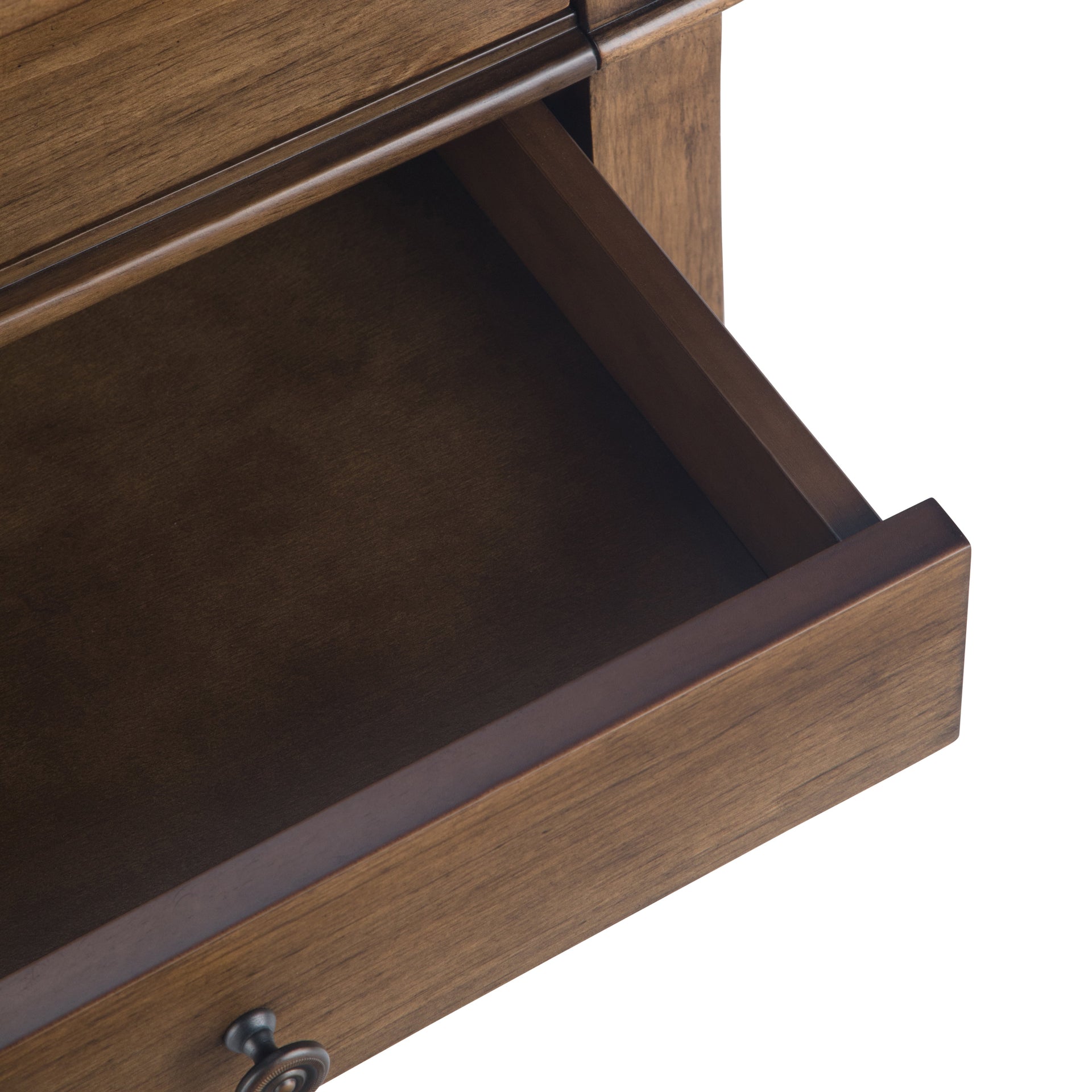 Carlton 24 Inch Wide Solid Wood Bedside Table in Rustic