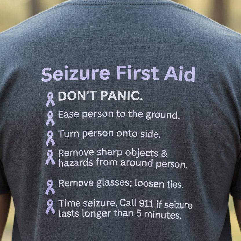 Seizure First Aid Unisex Heavy Cotton Pocket Tee