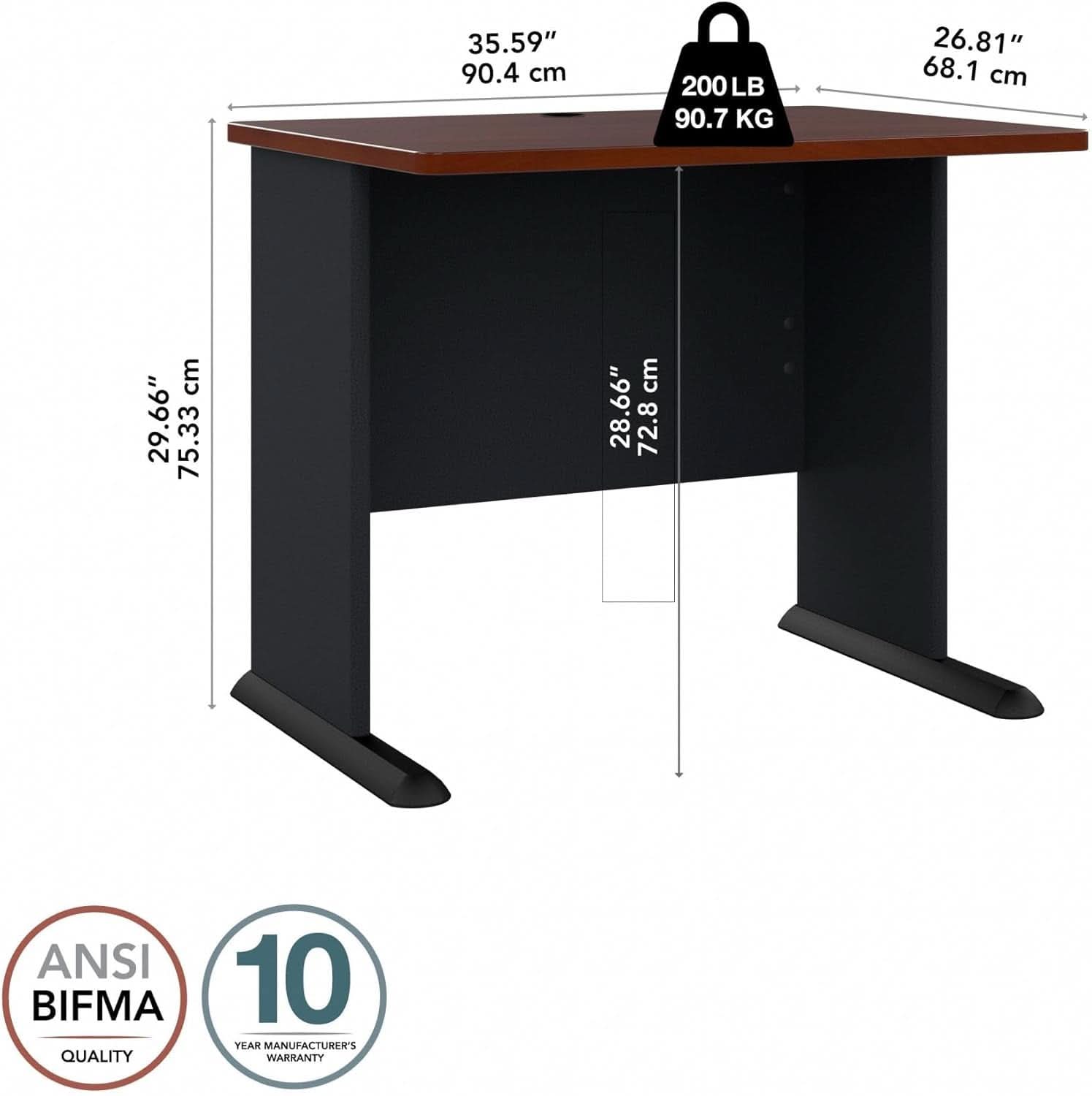 Series A 36W Desk Hansen Cherry Galaxy Home Office