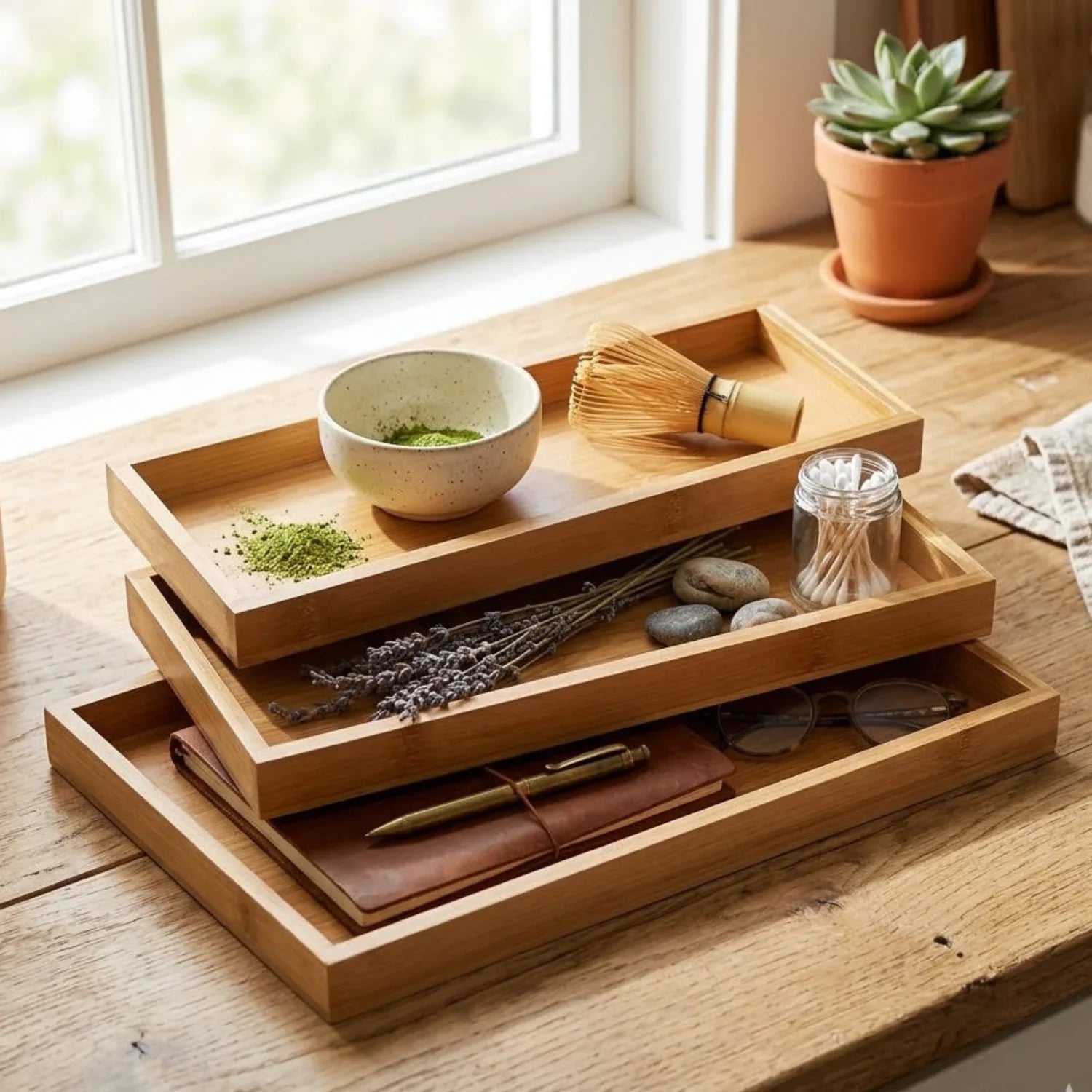 Serving Tray - Organizer White Bathroom