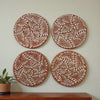 Set of 4 Brown & White Talavera Wall Plates | 10